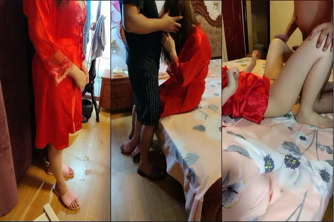 深夜内射女友的妹妹 半推半就把新婚不久的小骚货推倒操了 还不及戴套直接内射